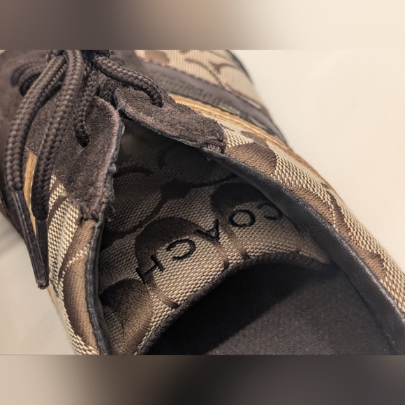 Coach Jayme Sneakers - GUC Brown/Tan Metallic Size 9 - Picture 8 of 16